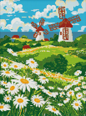 Алмазная мозаика Поле ромашек ©art_selena_ua Ideyka AMO8148