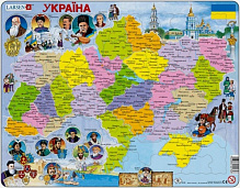 Пазл Larsen Карта история Украины K62