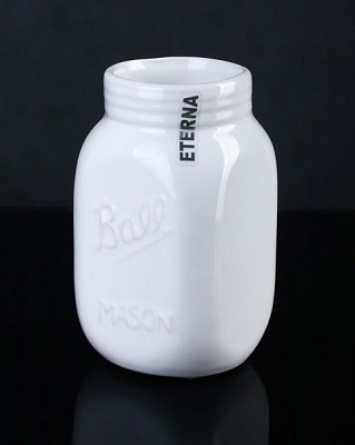 Ваза 2400-14 8х8х14 см белая Eterna