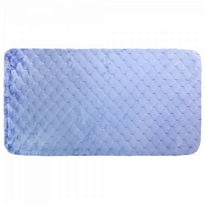Коврик для ванной комнаты Dariana Эко-мех Бриллиант 60х100 см голубой
