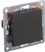 Механізм вимикача одноклавішний HausMark Alta без підсвітки 10 А 220В чорний SNG-SWP.SQ20MG1W1-BK