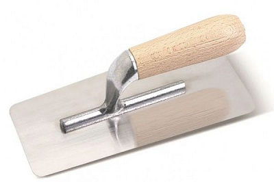 Шпатель-кельма з нержавіючої сталі для нанесення венеціанської штукатурки та декоративного покриття 28х12см малярний Bold