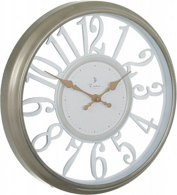 Часы настенные Skeleton Версаль 30,5 см бежевые Luna