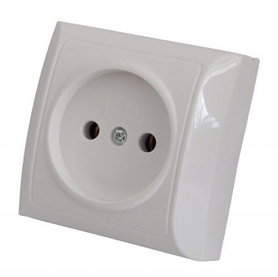 Розетка без заземления UP! (Underprice) без шторок без крышки белый 2210 WHITE