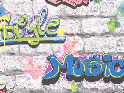 Шпалери паперові Слов'янські шпалери Gracia Графіті 7169-06 0,53x10,05 м