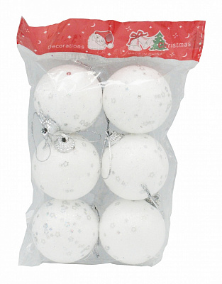 Набор елочных шаров ACF22003 HIPS d 50 мм 6 шт./уп.