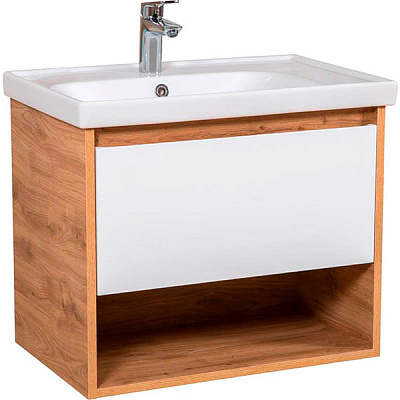 Тумба підвісна ScandiSPA Edda севілья з умивальником Frame 70 см