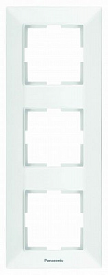 Рамка трехместная Panasonic Arkedia Slim горизонтальная белый 480500131