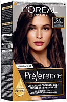 Гель-краска для волос L'Oreal Paris Preference 3 Бразилия. Темно-каштановый 174 мл