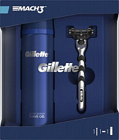 Подарунковий набір для чоловіків Gillette бритва Mach3 + Sensitive гель для гоління