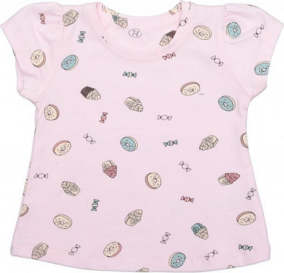 Футболка для девочек Фламинго р.74 розовый 103-420 