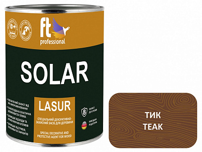 Захисний засіб FT Professional SOLAR LASUR тик шовковистий мат 0,9 л