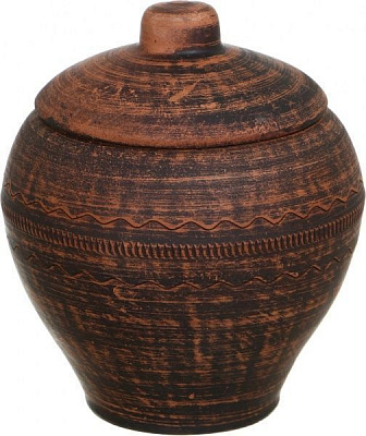 Горщик з кришкою Коломия 0,6 димлений