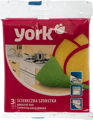 Губка York BETTY абразивная 3 шт.