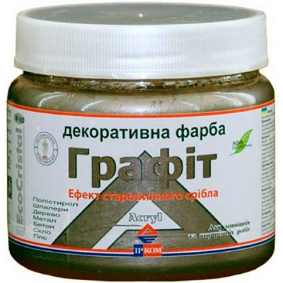 Фарба декоративна акрилова Ircom Decor графіт 0,4 л