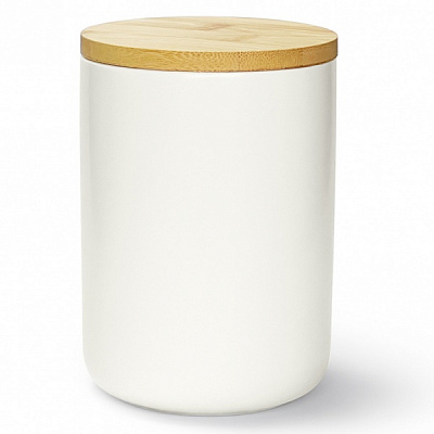 Банка для продуктів MVM My Home 800 мл біла KP-13 M WHITE/WOOD