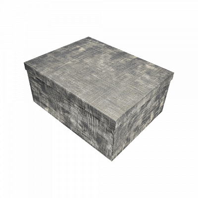 Коробка подарункова сіра текстурна 25х18 см 111081104