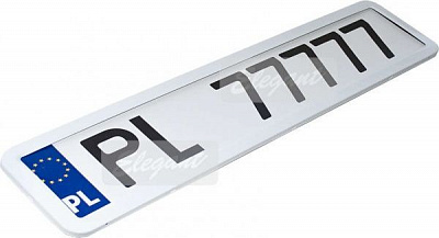 Рамка под номерной знак Elegant Maxi белая 104100_EL 100 598 