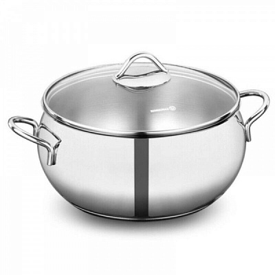 Кастрюля с крышкой Tombik 7.1 л 26x12 см A1076 Korkmaz