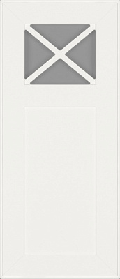 Фасад для кухни Грейд Белый шелковисто-матовый RAL9003 920x396 ВТ-Х правый Оксфорд