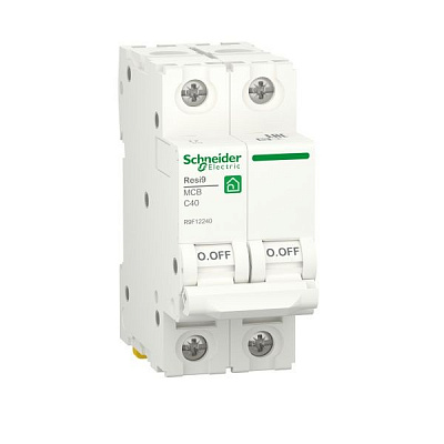 Автоматичний вимикач Schneider Electric 40 A 2P крива С 6кА Resi9 R9F12240