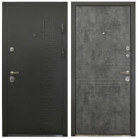 Дверь входная Министерство дверей КУ-Орнамент мрамор темный 2050х860 мм правая