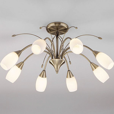 Люстра потолочная Strotskis Ginevra 22080/9 9x40 Вт E14 античная бронза 