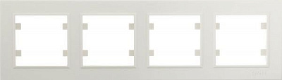 Рамка четырехместная Makel Karea горизонтальная слоновая кость