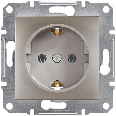 Розетка із заземленням Schneider Electric Asfora 16 А 250 В бронзовий EPH2900169