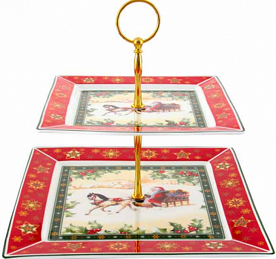 Блюдо двох'ярусне 986-082Christmas Collection Lefard