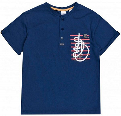 Футболка для мальчика Smil 110552-1 р.140 серо-синий 