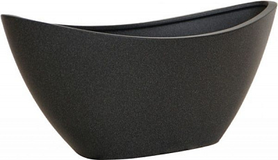 Горшок керамический Ориана-Запорожкерамика Лодочка крошка овальный 2,5 л черный 