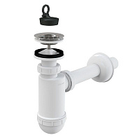 Сифон для умивальника Alca Plast d32 з нерж. решіткою d63