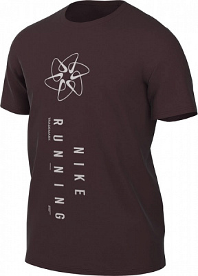 Футболка Nike U NK DF TEE RUN DIVISION DM5387-652 р.S бордовий