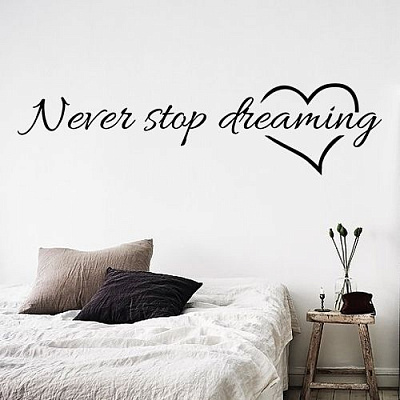 Декоративна наліпка Zatarga Never stop dreaming 90x56 см