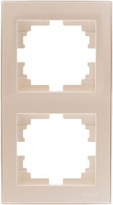 Рамка двомісна Lezard Rain вертикальна перлинно-білий 703-3030-152