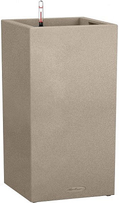 Вазон пластиковый Lechuza Canto Tower 40 квадратный 29л светло-бежевый (13621) 