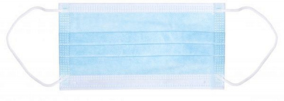 Маска медична трьох-шарова на резинках