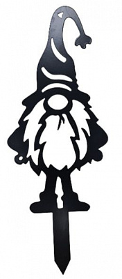 Садовий декор Гном 4 чорний метал