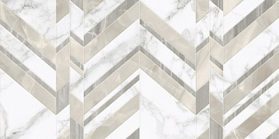 Плитка Golden Tile Marmo Bianco Chevron белый G70151 30х60 