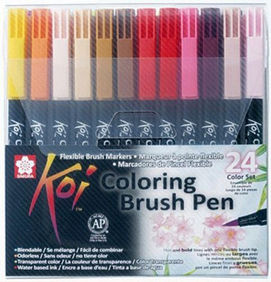Набір маркерів Sakura Koi Coloring Brush Pen різнокольоровий