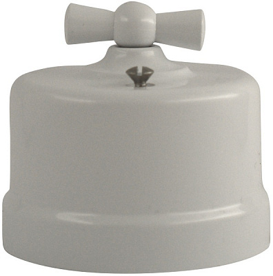 Выключатель тумблер одноклавишный Bironi без подсветки 10 А 220В белый В1-201-21