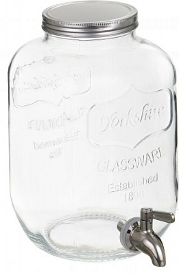 Банка с вакуумной крышкой и металлическим краном 5 л