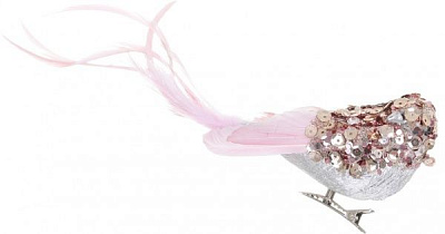 Декорація новорічна Пташка з пір'ям 20 см EPI-17A8517