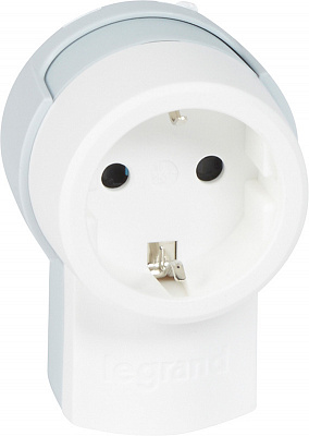 Розетка с заземлением белый 50199