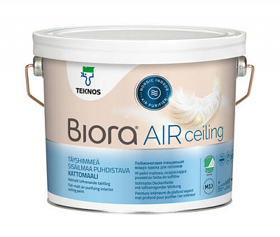 Фарба інтер'єрна акрилатна TEKNOS BIORA AIR CEILING база 1 глибокий мат білий 3л