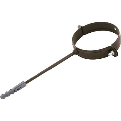 Кронштейн трубы металлический Сяйво L=160 мм D=75 мм коричневый 