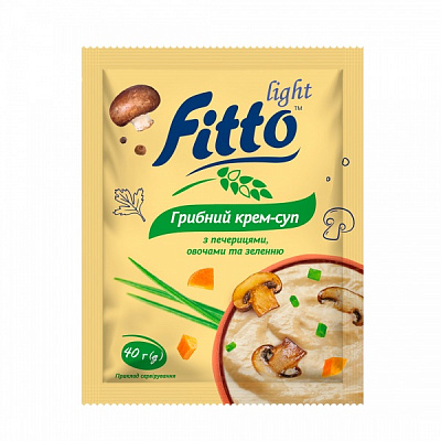 Крем-суп Fitto Light Грибной с шампиньонами и зеленью 40 г 