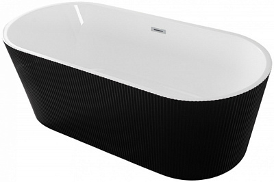 Ванна акрилова EGO WAVE окремостояча MS-03B чорний 170х75 см