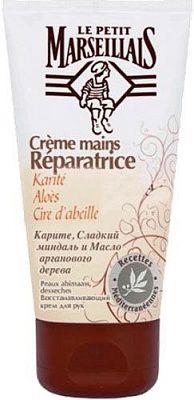 Крем для рук Le Petit Marseillais Карите, сладкий миндаль и аргановое масло 75 мл
